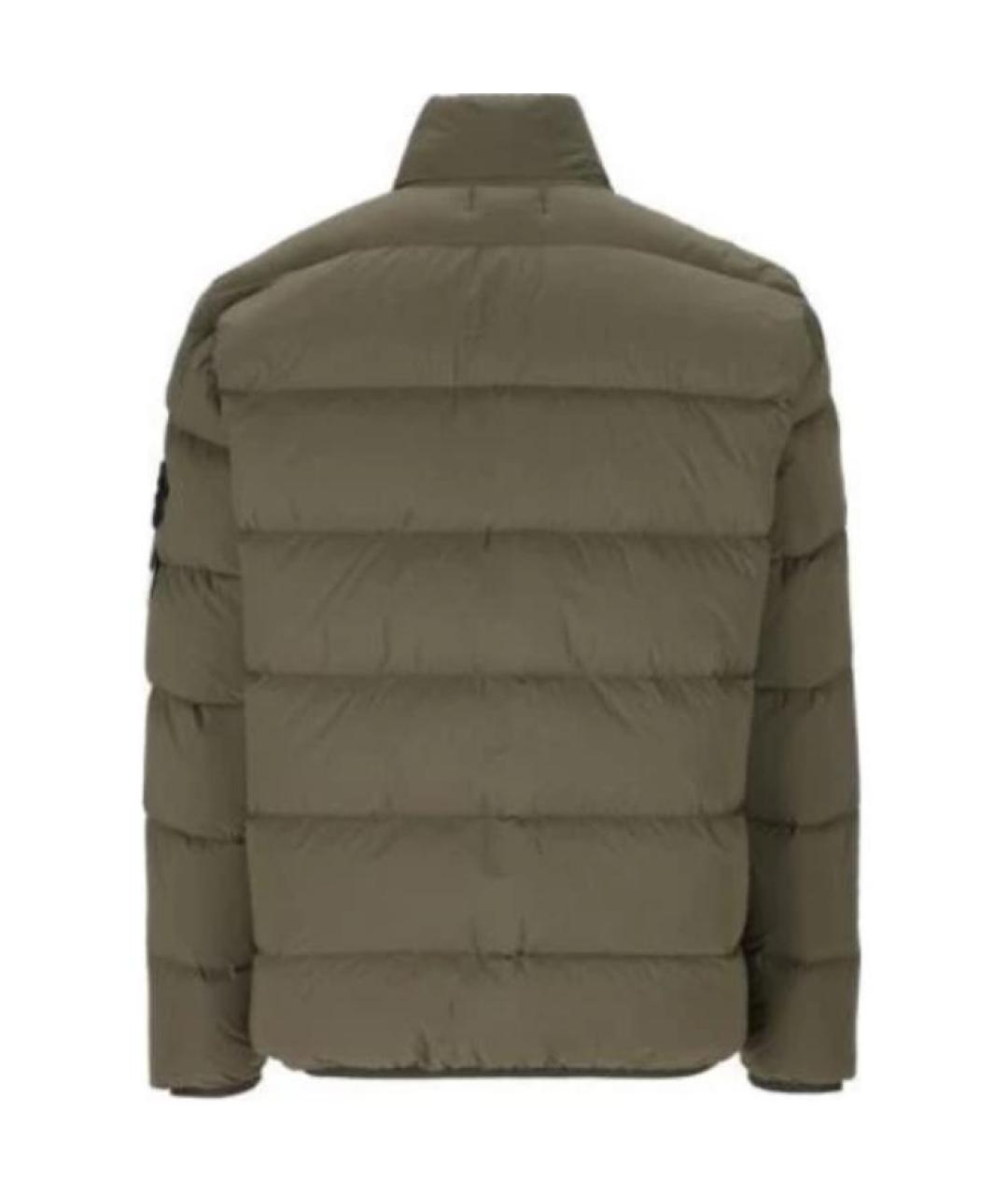 STONE ISLAND Зеленый пуховик, фото 2