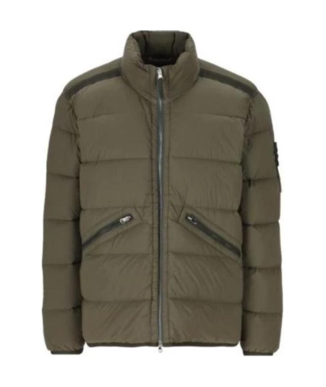 STONE ISLAND Зеленый пуховик, фото 1
