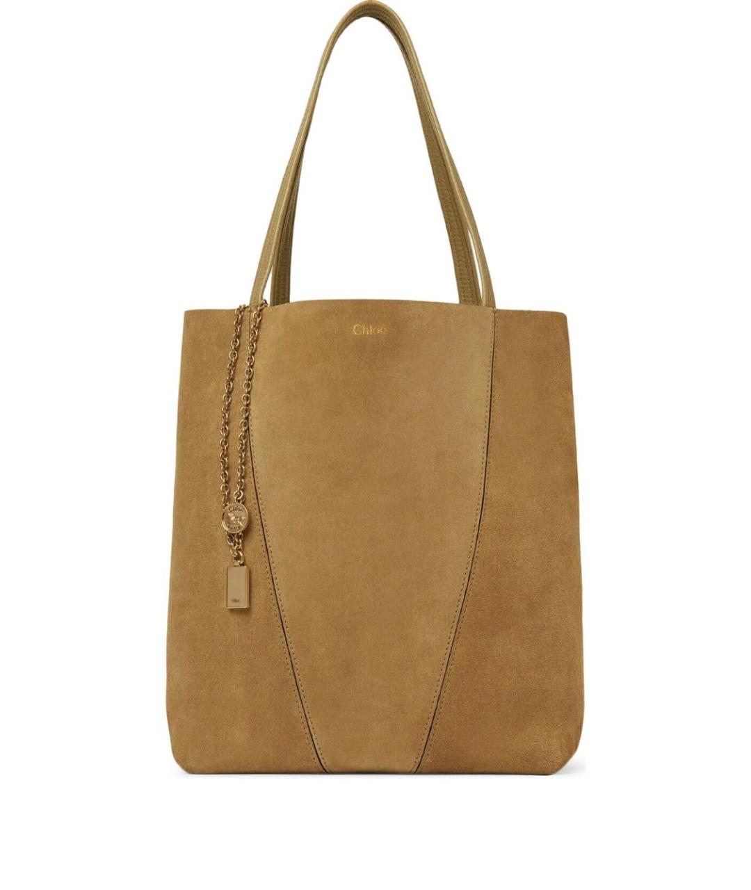 CHLOE Хаки замшевая сумка тоут, фото 1