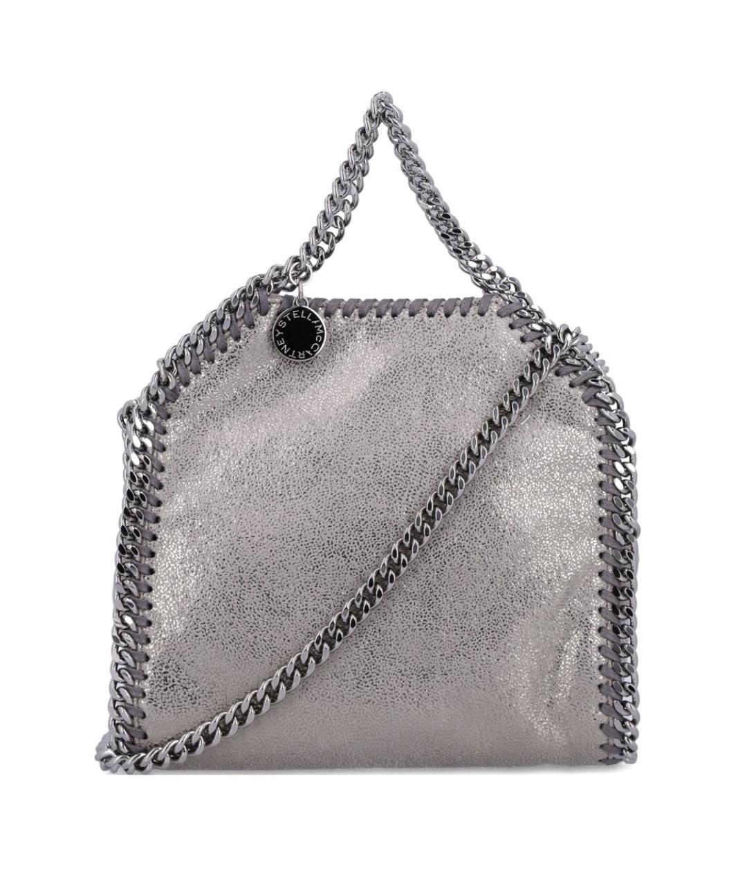 STELLA MCCARTNEY Серебряная сумка тоут из искусственной кожи, фото 1