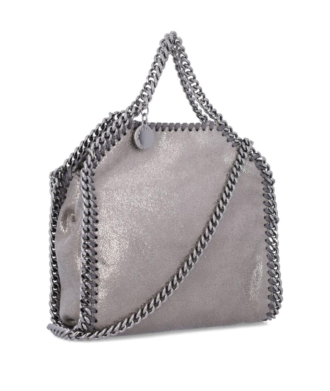 STELLA MCCARTNEY Серебряная сумка тоут из искусственной кожи, фото 2
