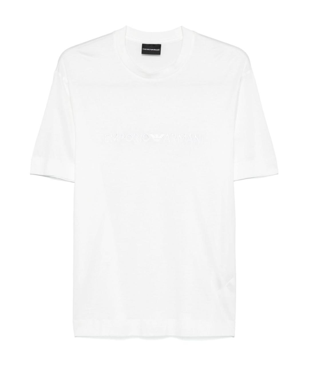 EMPORIO ARMANI Белая хлопковая футболка, фото 1