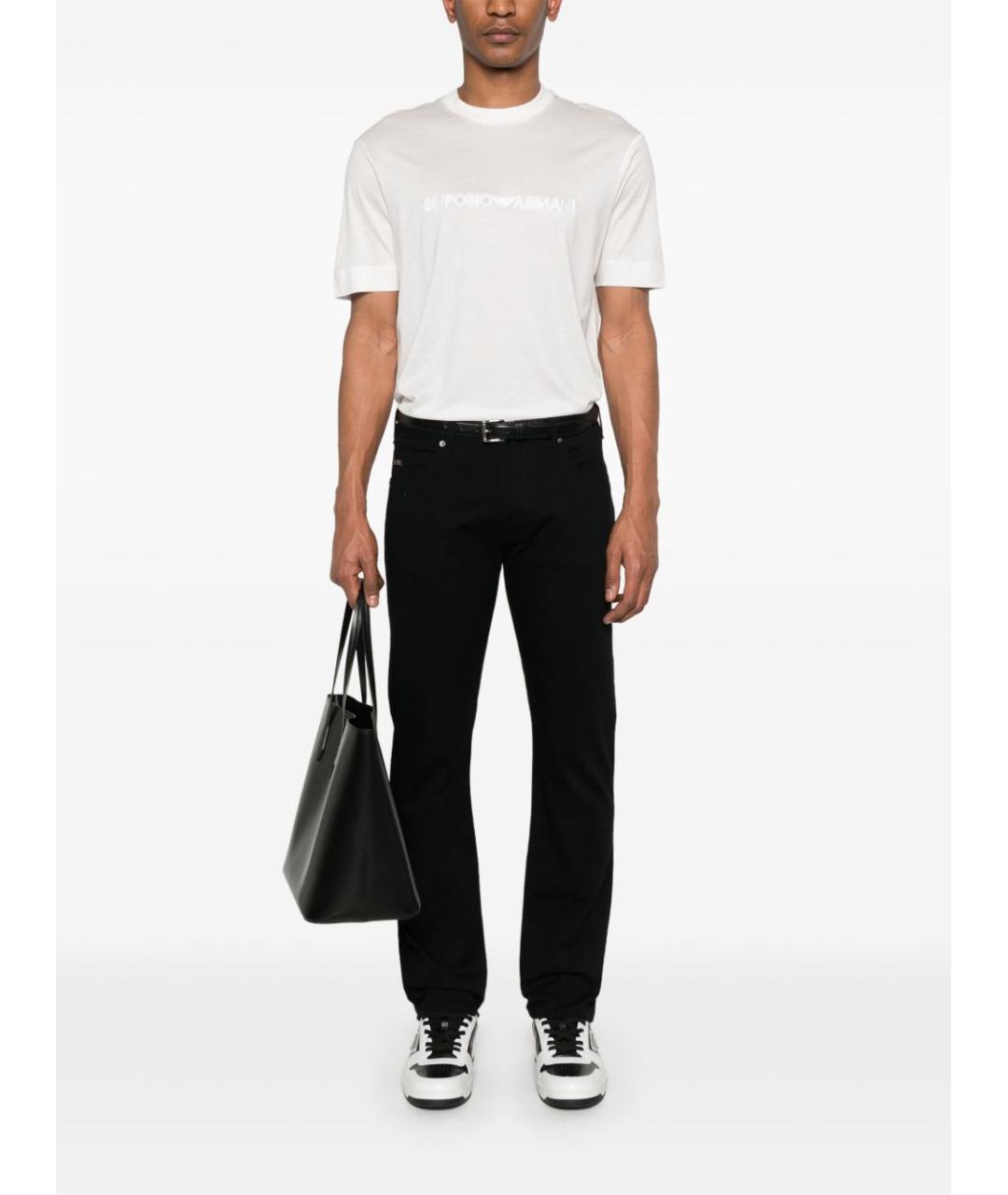 EMPORIO ARMANI Белая хлопковая футболка, фото 4