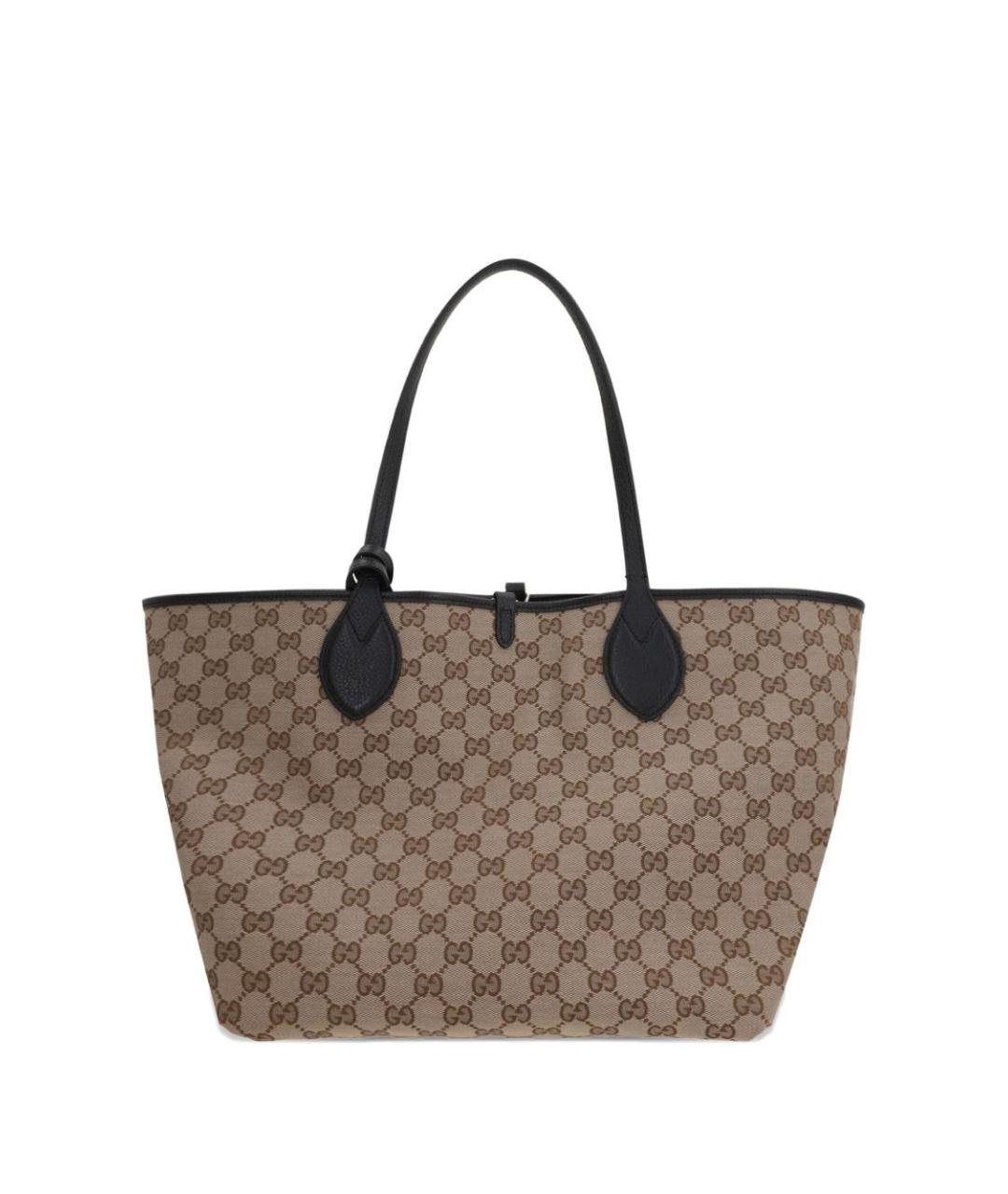 GUCCI Черная кожаная сумка тоут, фото 3