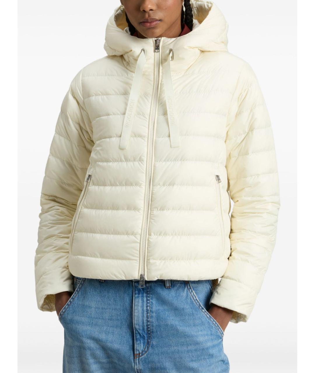 WOOLRICH Белая полиэстеровая куртка, фото 3