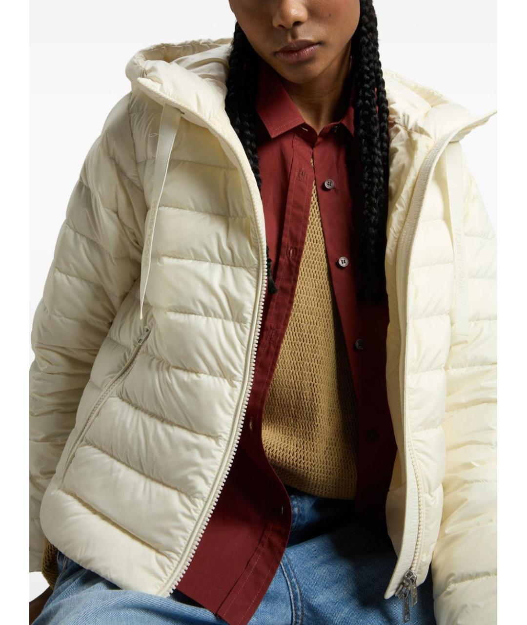 WOOLRICH Белая полиэстеровая куртка, фото 4