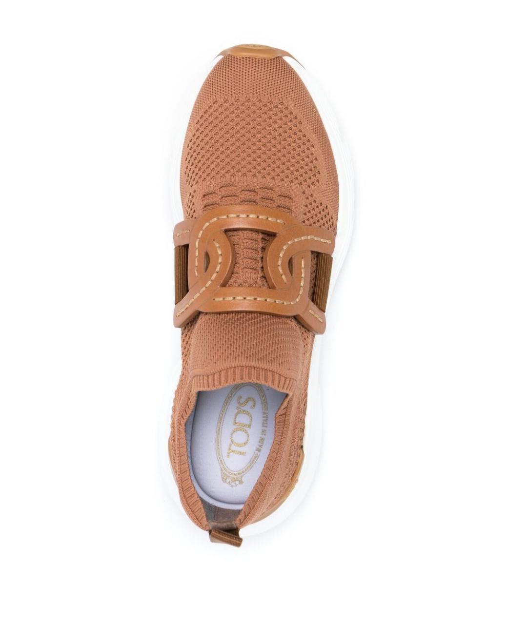 TOD'S Коричневые синтетические кроссовки, фото 2