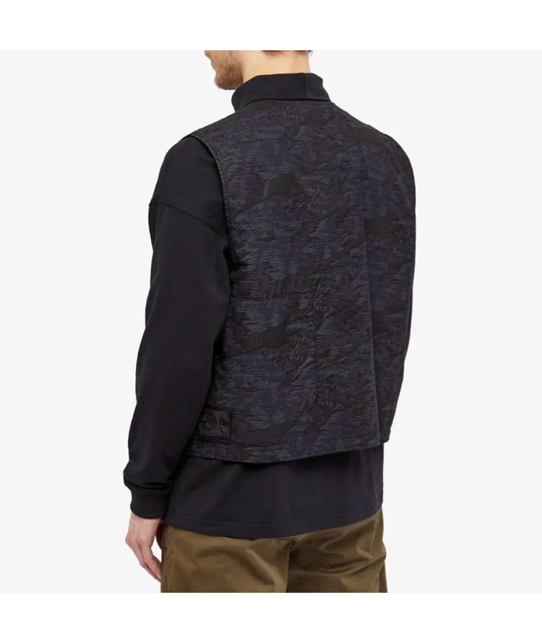 STONE ISLAND Черный жилет, фото 3