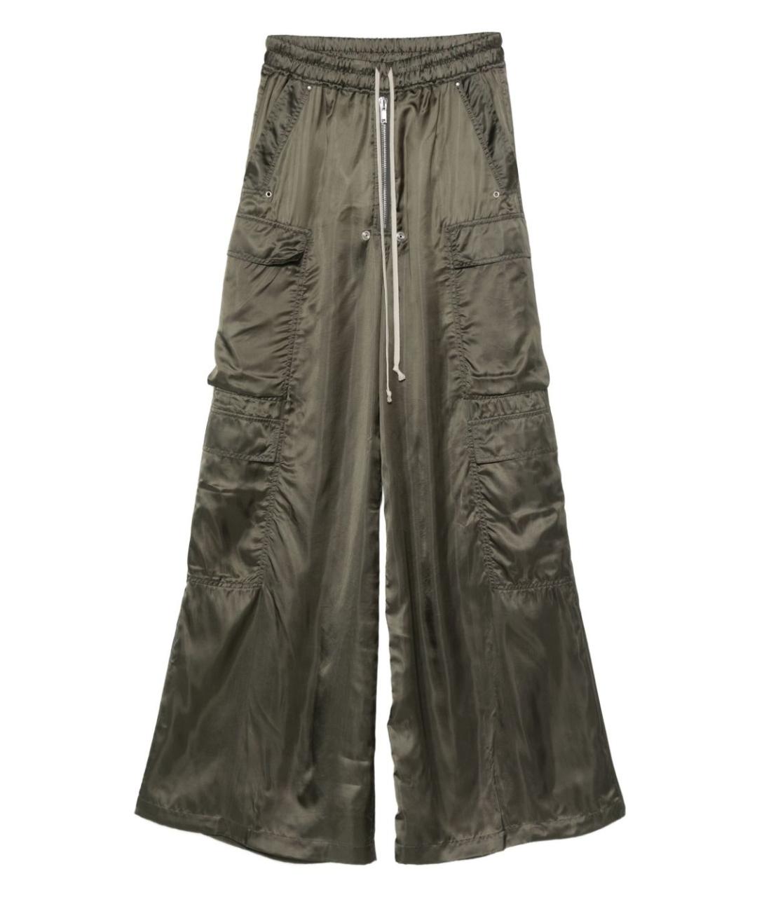 RICK OWENS Зеленые брюки широкие, фото 1