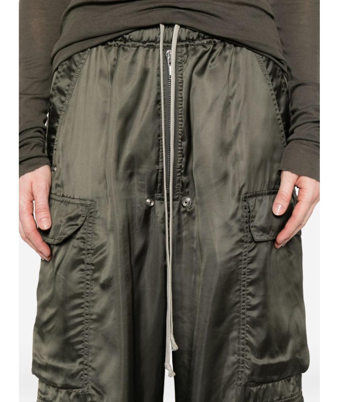 RICK OWENS Зеленые брюки широкие, фото 3