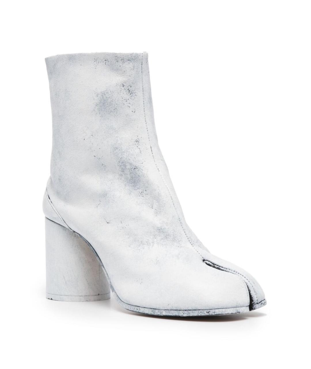 MAISON MARGIELA Белые кожаные ботильоны, фото 4