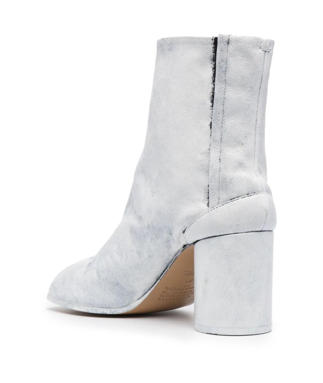 MAISON MARGIELA Белые кожаные ботильоны, фото 3
