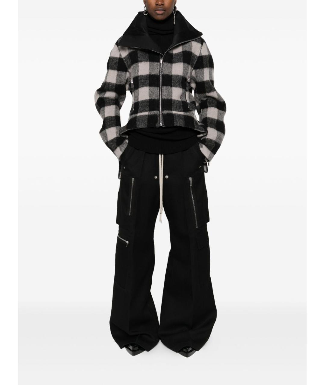 RICK OWENS Черные прямые брюки, фото 5