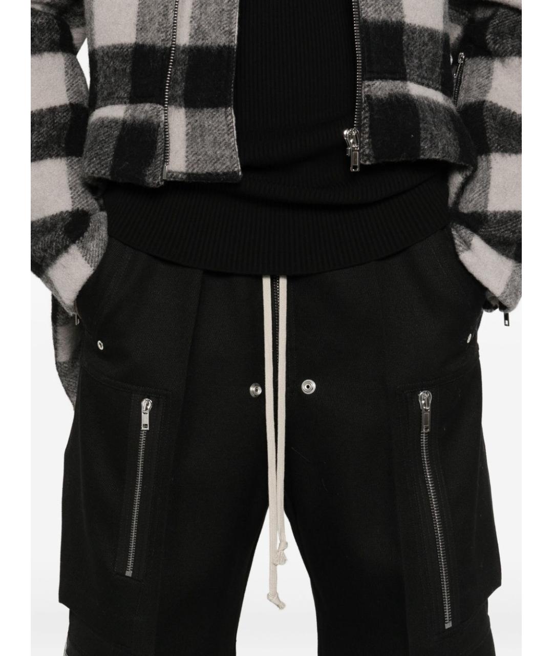 RICK OWENS Черные прямые брюки, фото 3