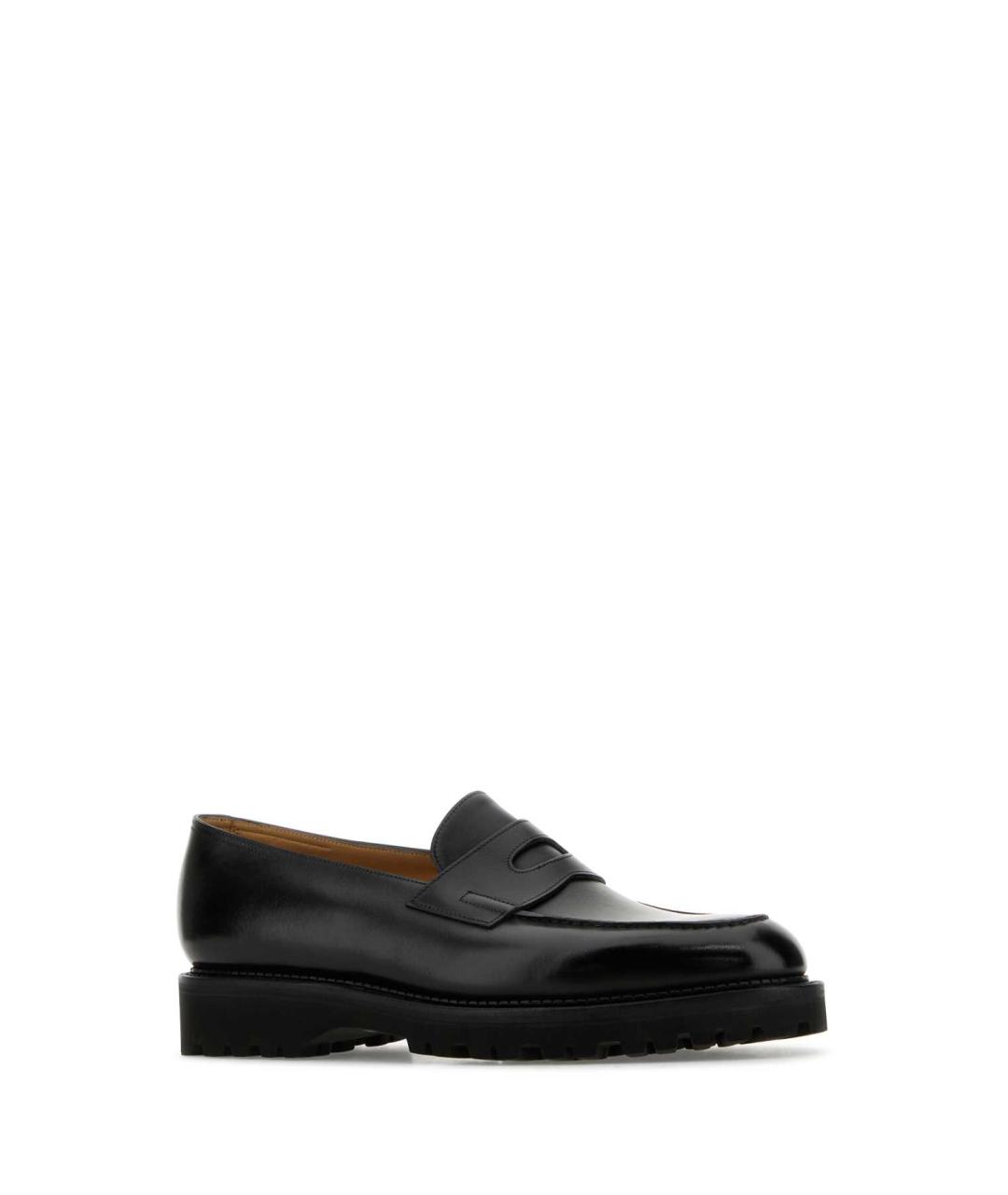 JOHN LOBB Черные кожаные лоферы, фото 2