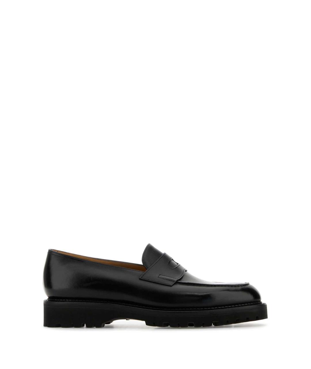 JOHN LOBB Черные кожаные лоферы, фото 1