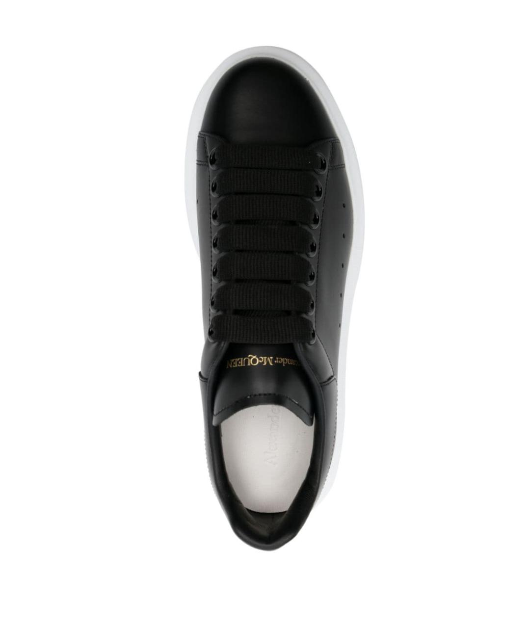 ALEXANDER MCQUEEN Черные кожаные кеды, фото 2