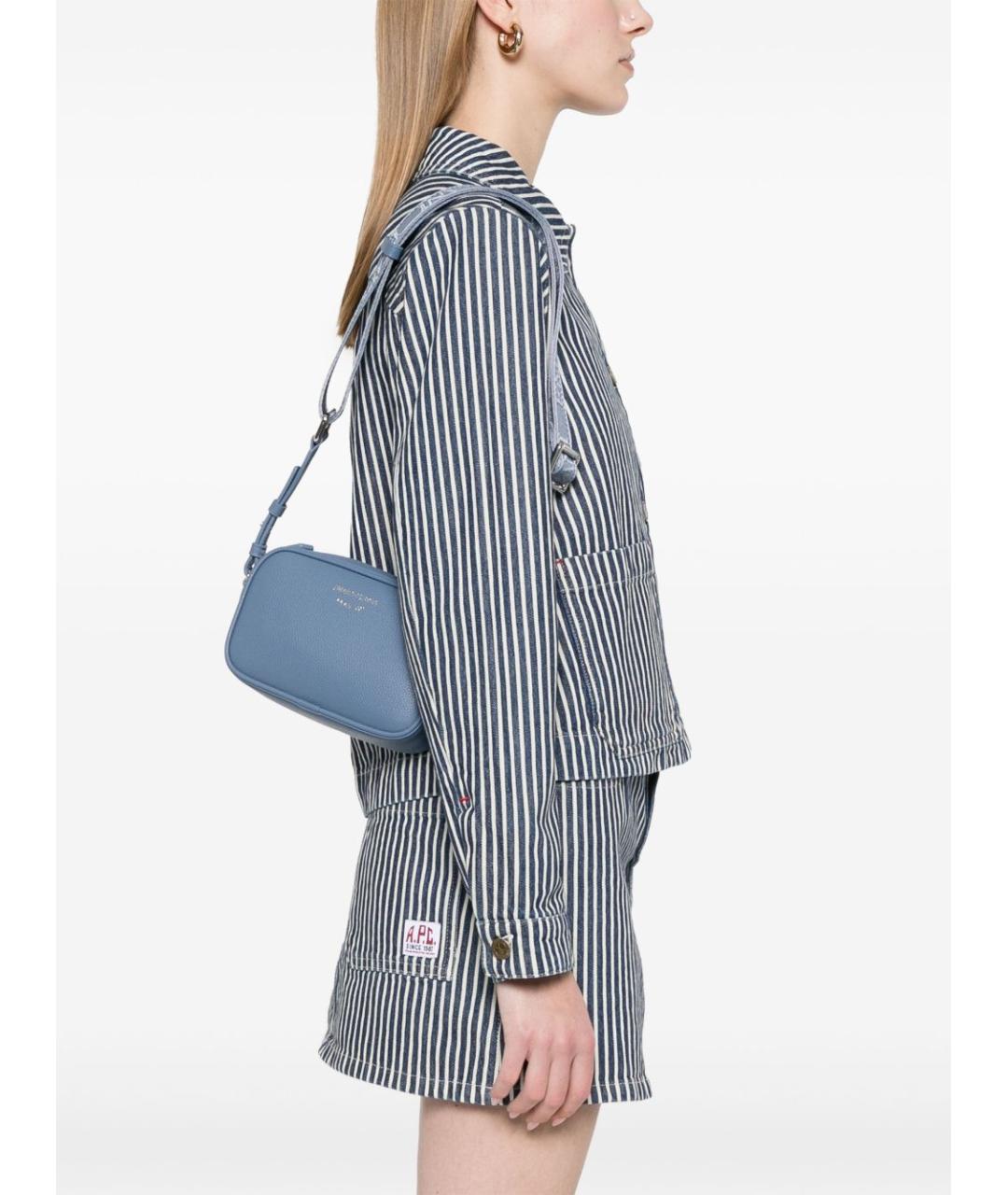 EMPORIO ARMANI Голубая сумка через плечо из искусственной кожи, фото 5