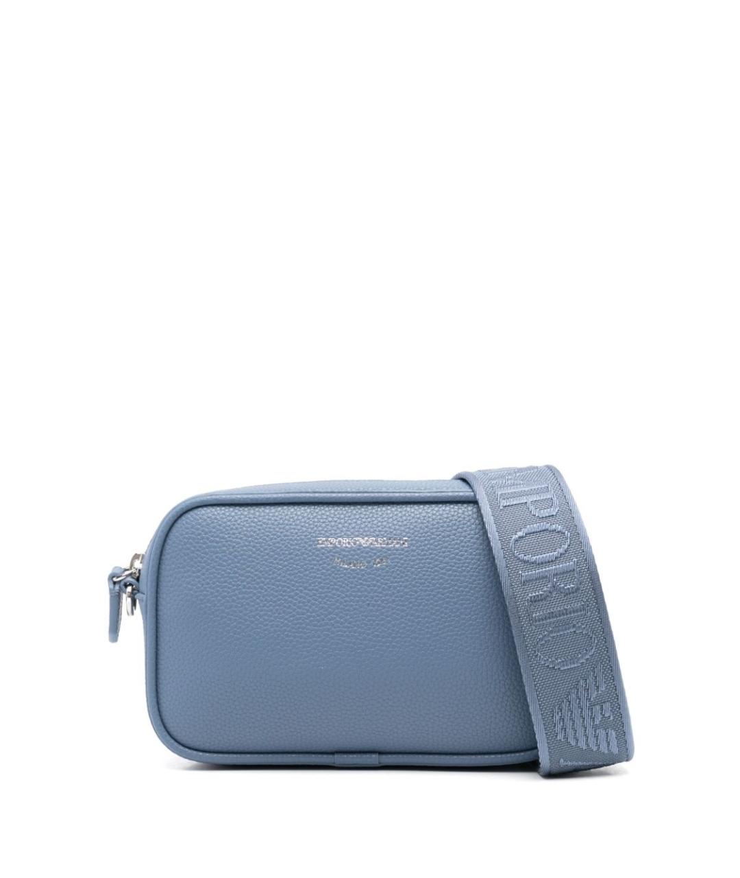 EMPORIO ARMANI Голубая сумка через плечо из искусственной кожи, фото 2