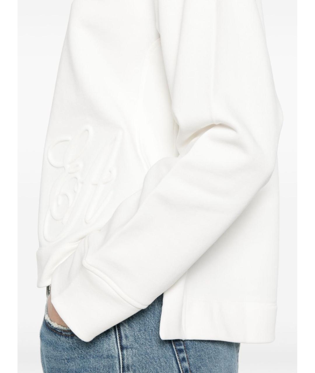 EMPORIO ARMANI Белый хлопковый джемпер / свитер, фото 3