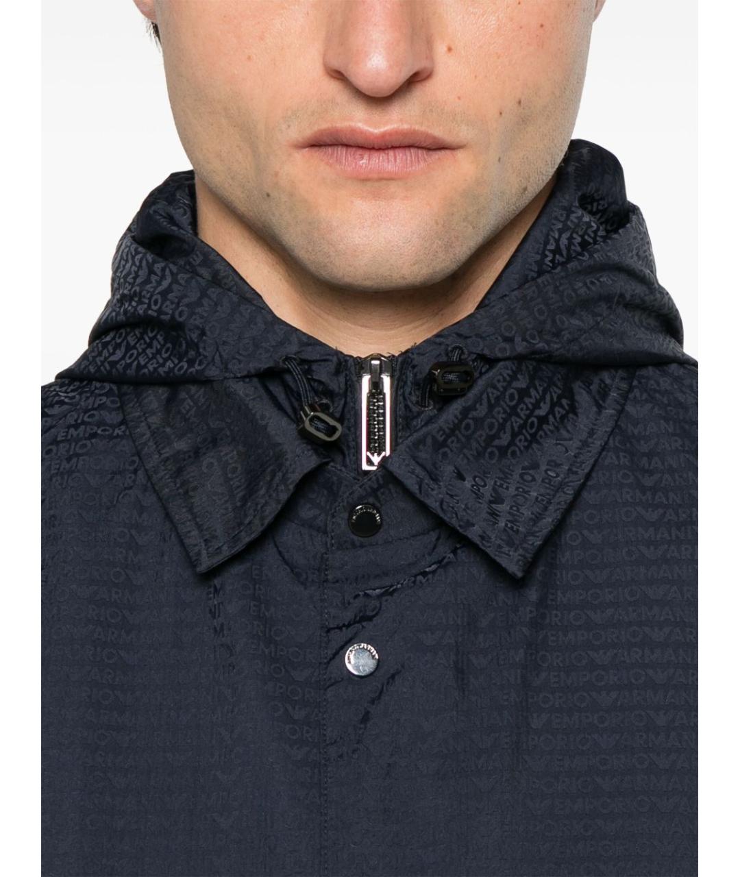 EMPORIO ARMANI Синяя полиамидовая куртка, фото 3