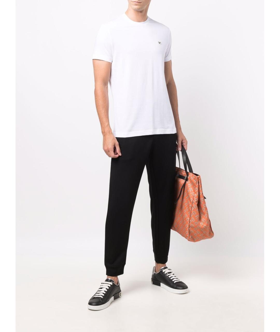 EMPORIO ARMANI Белая хлопковая футболка, фото 4