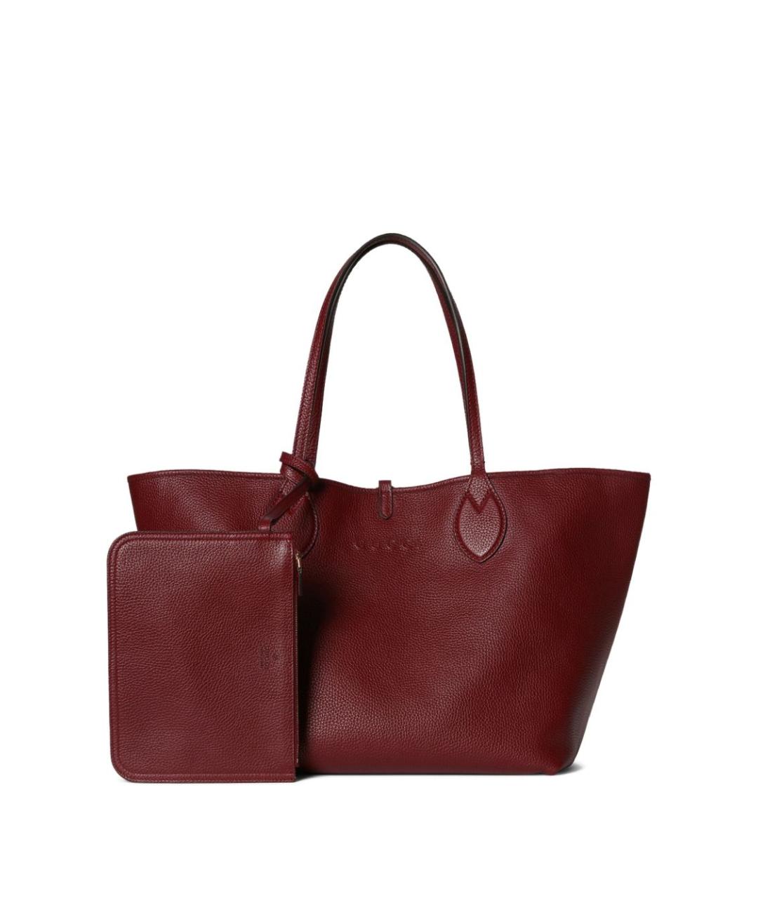GUCCI Бордовая кожаная сумка тоут, фото 2