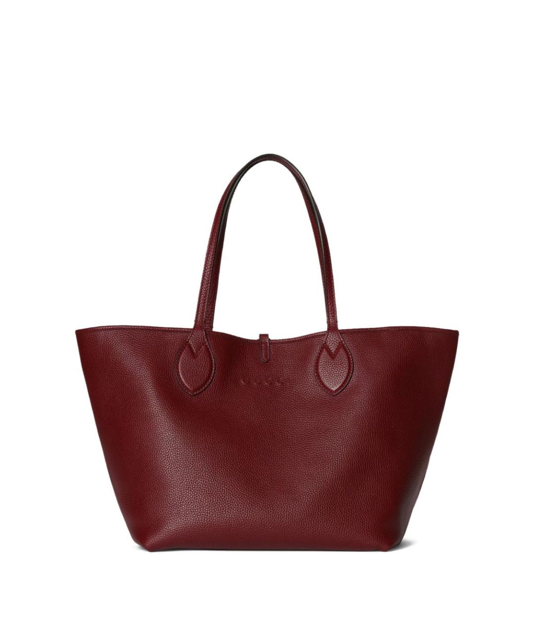 GUCCI Бордовая кожаная сумка тоут, фото 1