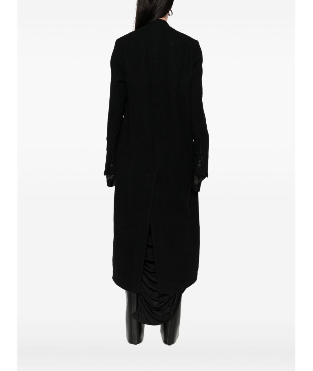 RICK OWENS Черное шерстяное пальто, фото 3