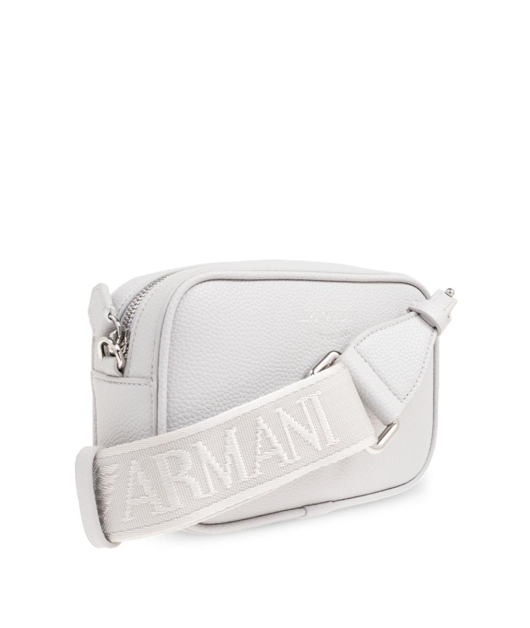 EMPORIO ARMANI Серая сумка через плечо из искусственной кожи, фото 5