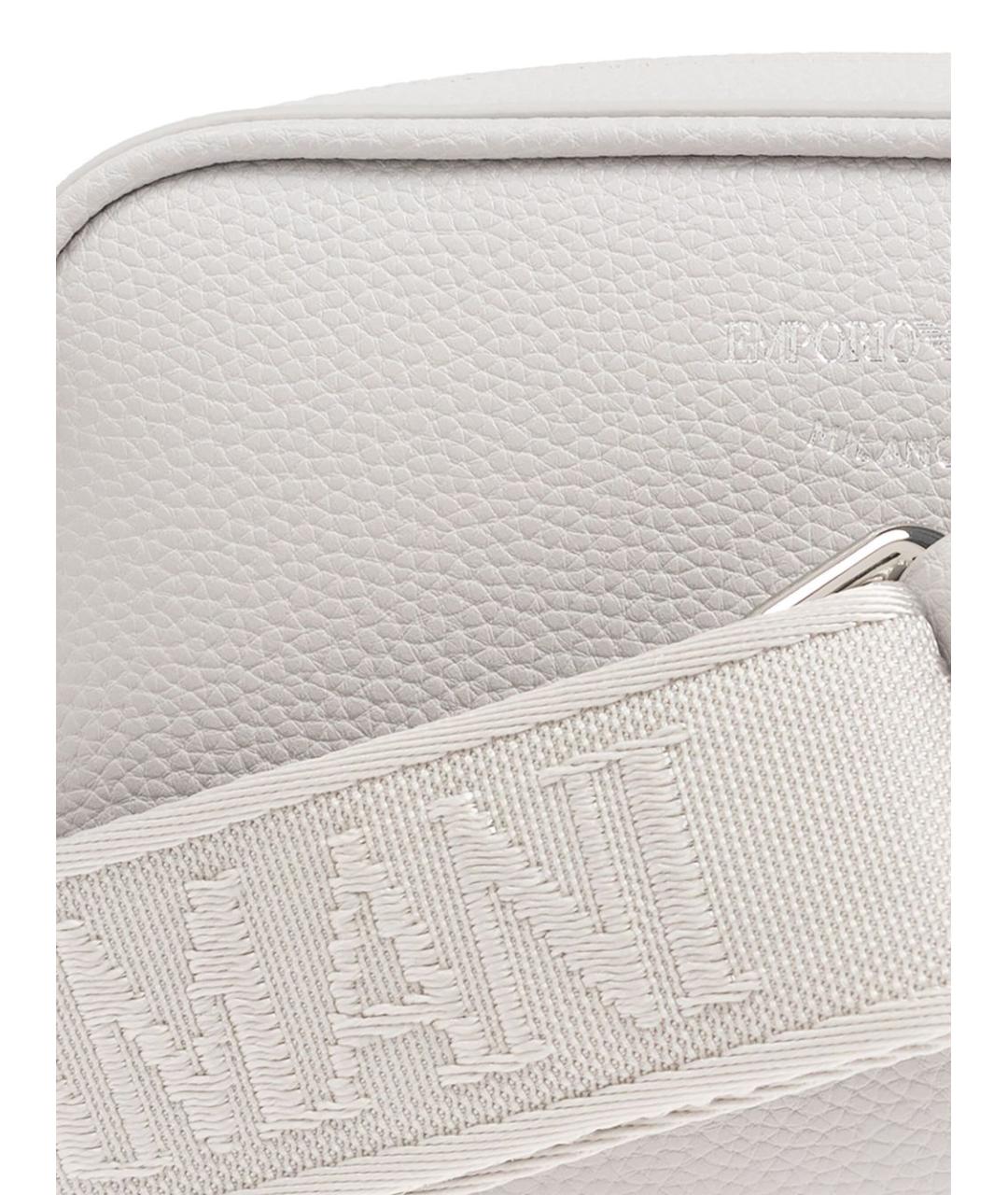 EMPORIO ARMANI Серая сумка через плечо из искусственной кожи, фото 4
