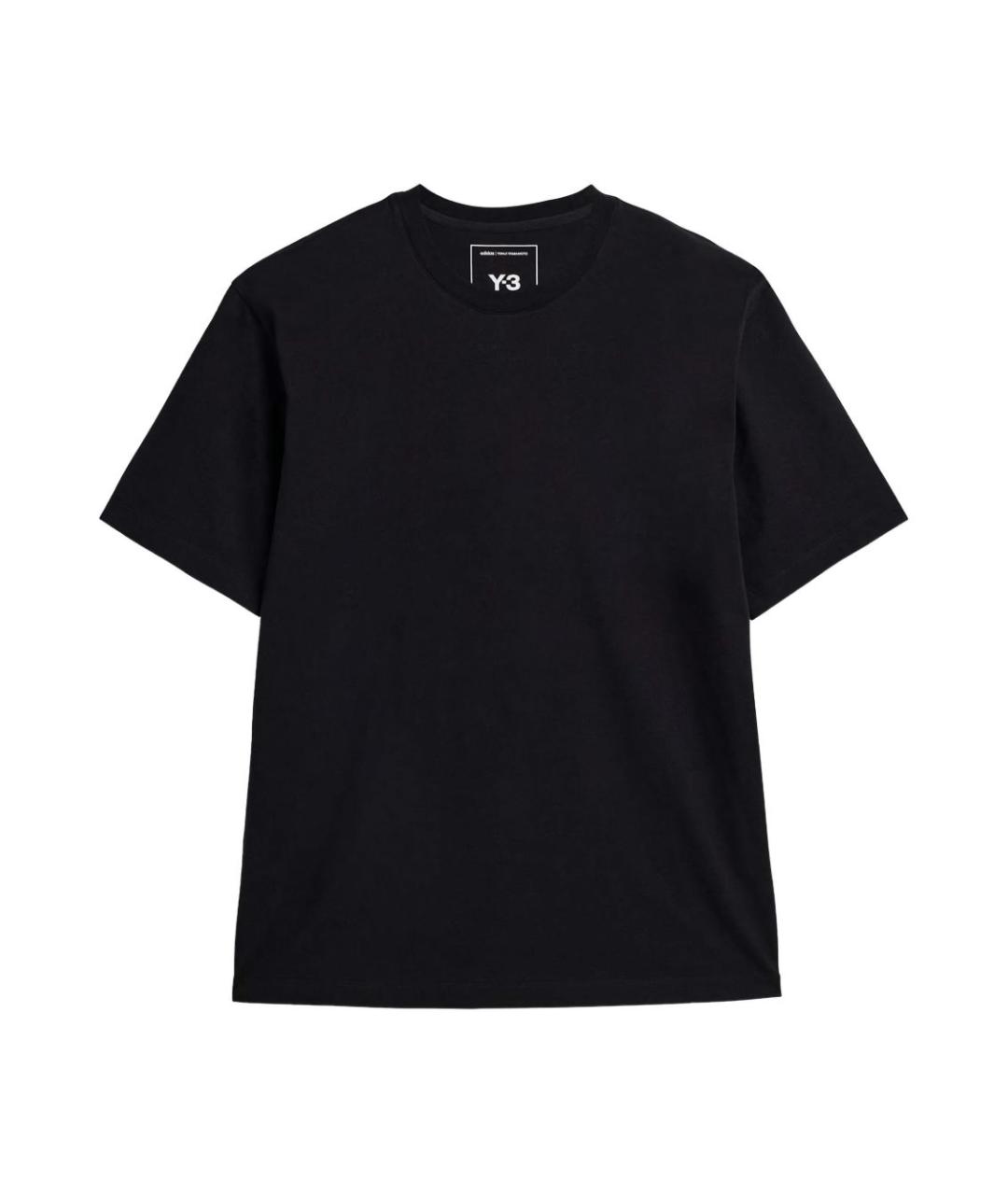 Y-3 Черная хлопковая футболка, фото 1