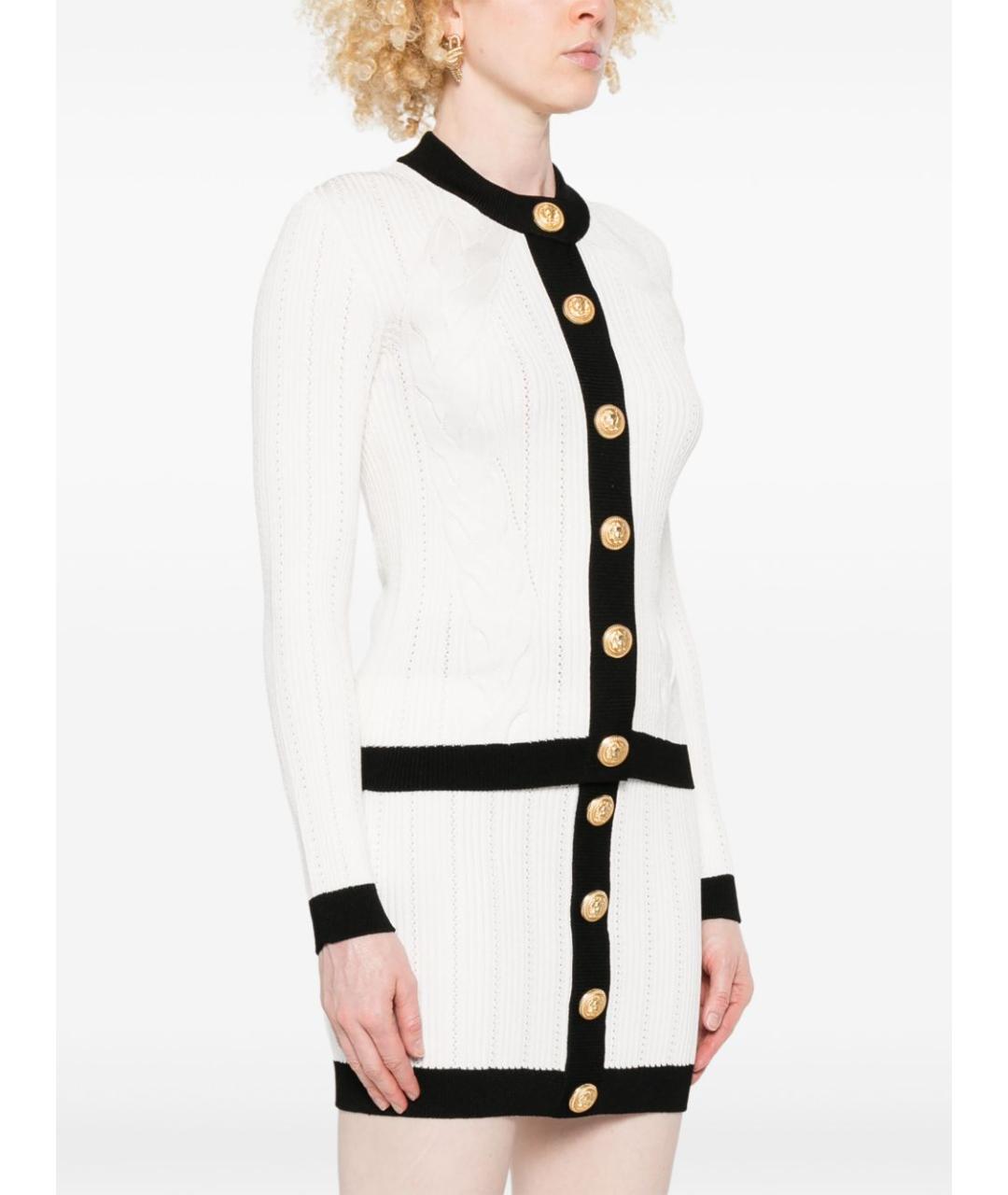 BALMAIN Белый вискозный кардиган, фото 5