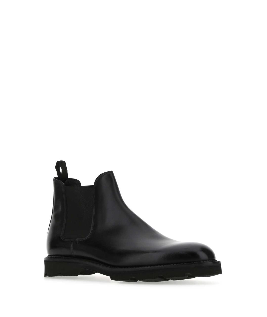 JOHN LOBB Черные кожаные низкие ботинки, фото 2