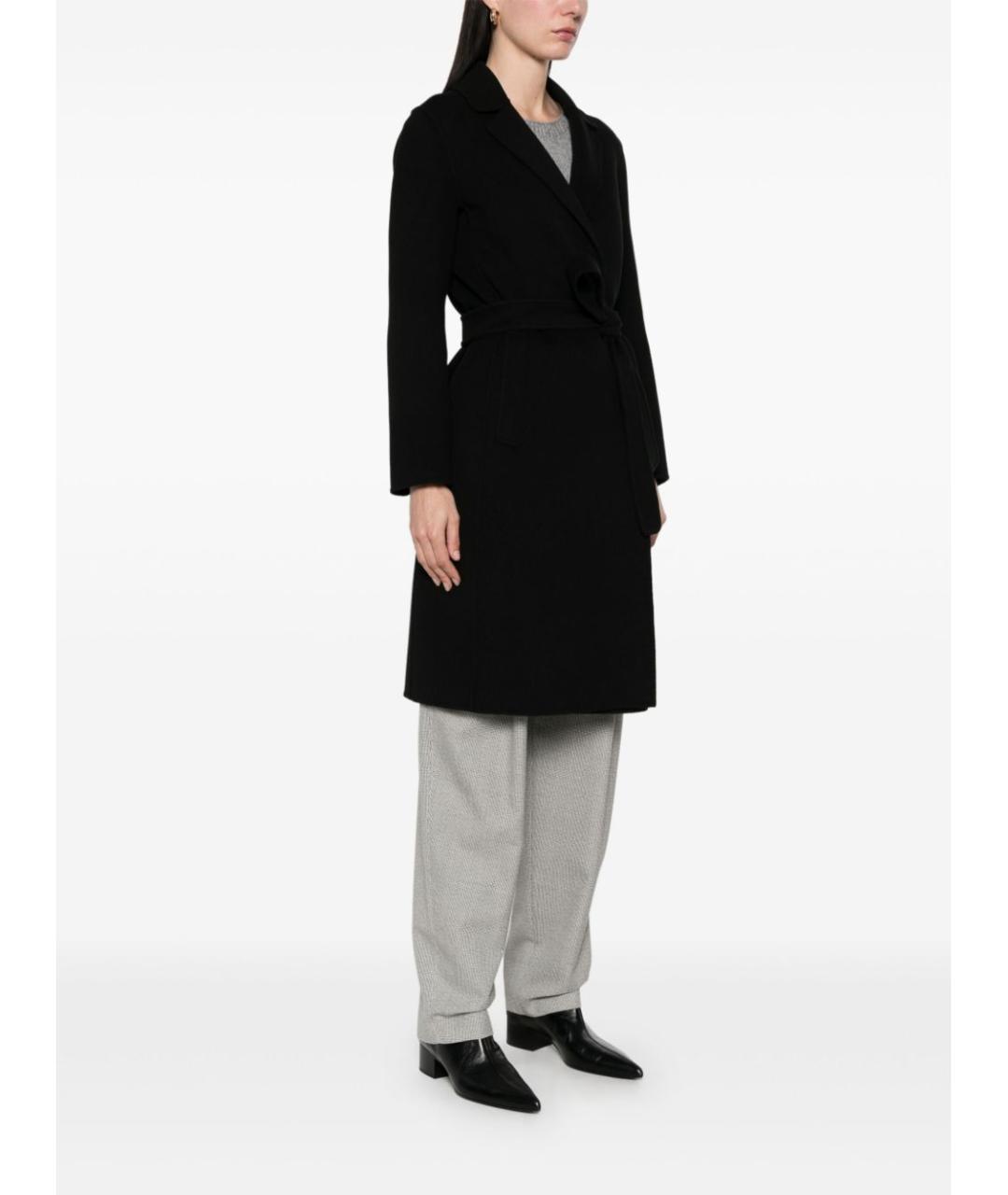 'S MAX MARA Черное шерстяное пальто, фото 3