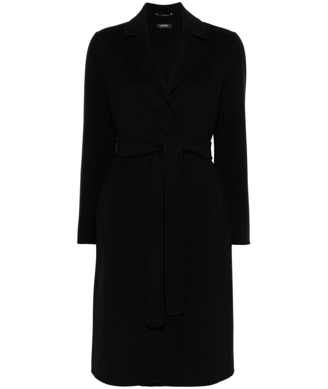 'S MAX MARA Черное шерстяное пальто, фото 1