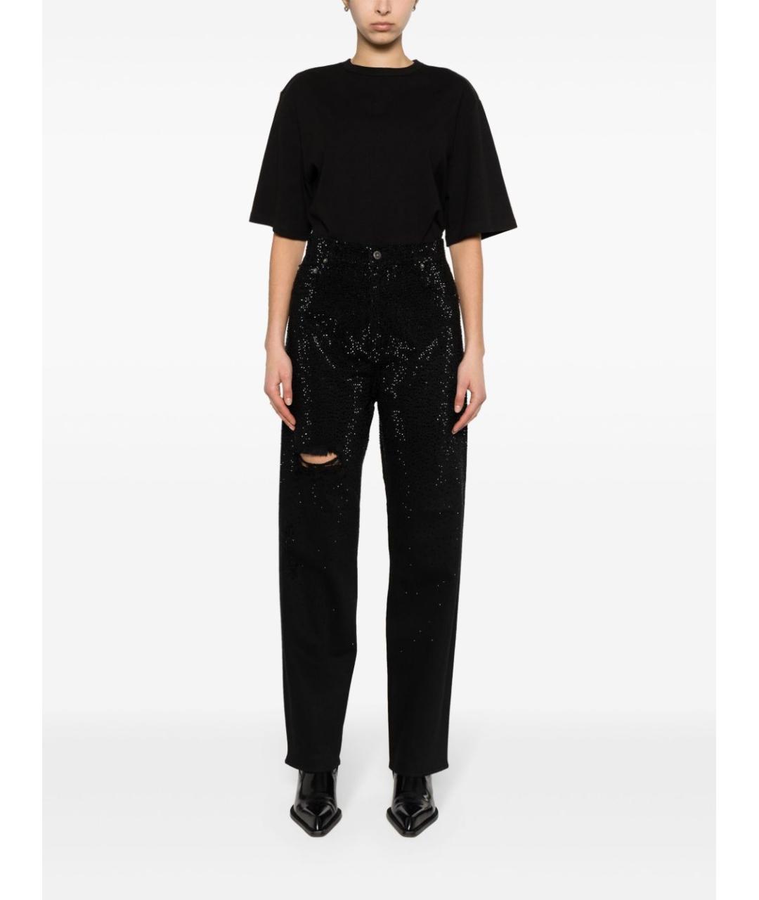 GOLDEN GOOSE DELUXE BRAND Черные хлопковые прямые джинсы, фото 4