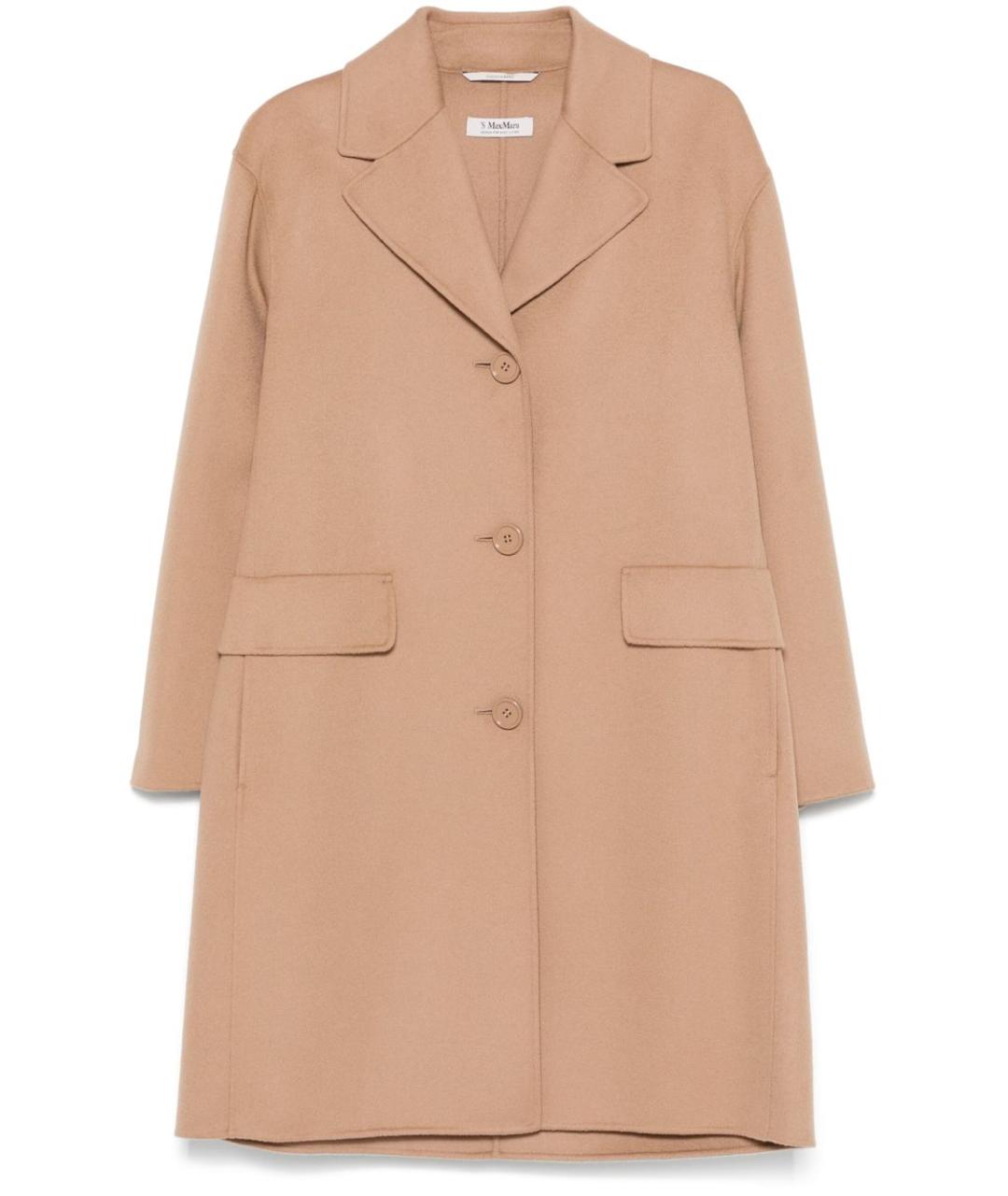 'S MAX MARA Бежевое шерстяное пальто, фото 1