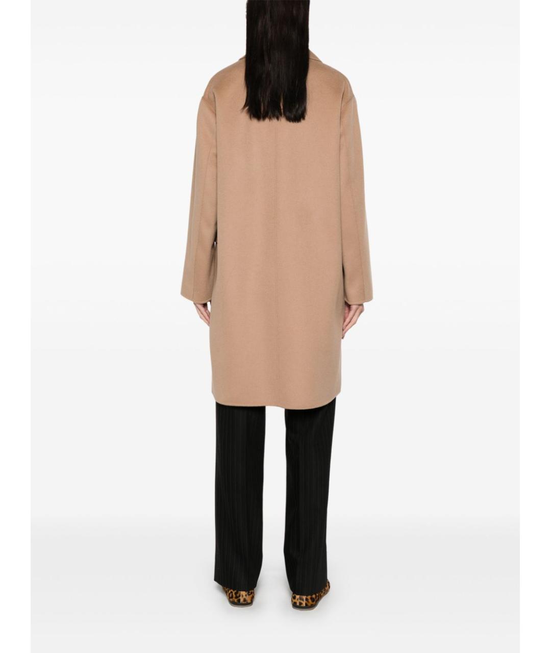 'S MAX MARA Бежевое шерстяное пальто, фото 4