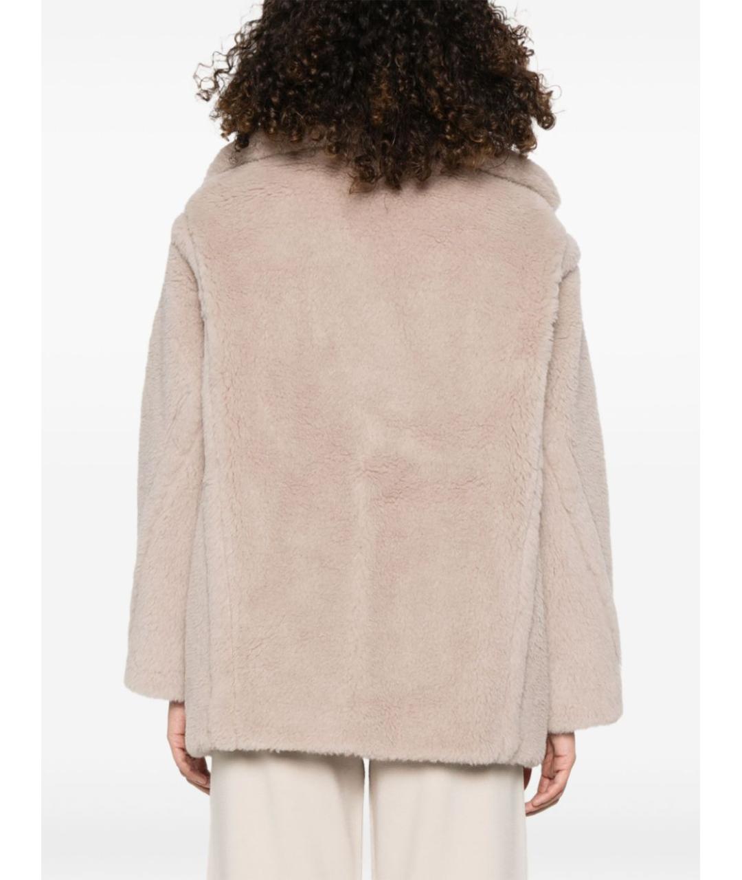 MAX MARA Бежевая шерстяная дубленка, фото 3