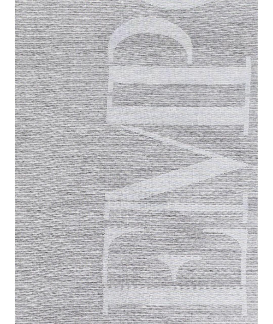 EMPORIO ARMANI Серый хлопковый шарф, фото 4