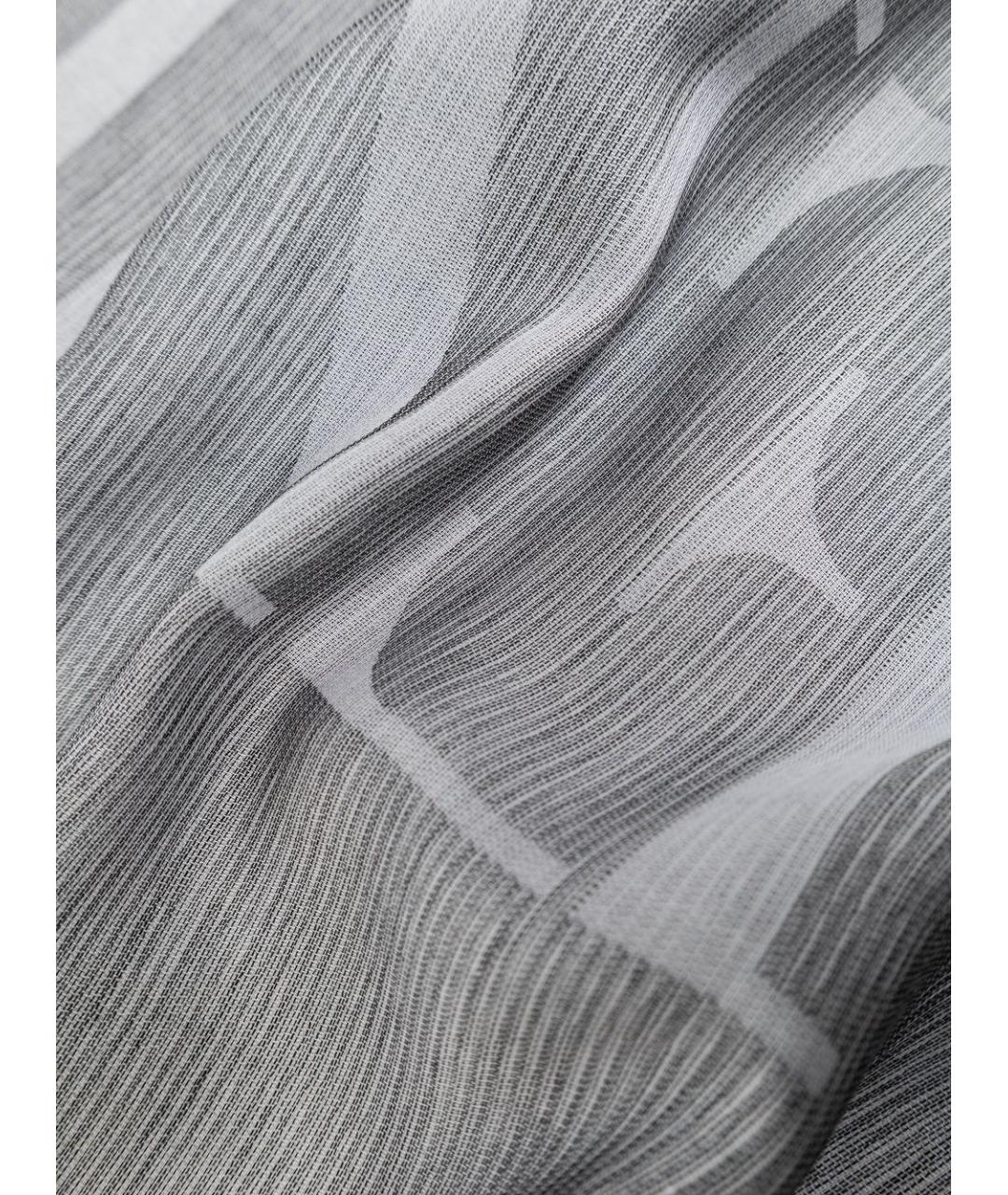 EMPORIO ARMANI Серый хлопковый шарф, фото 3