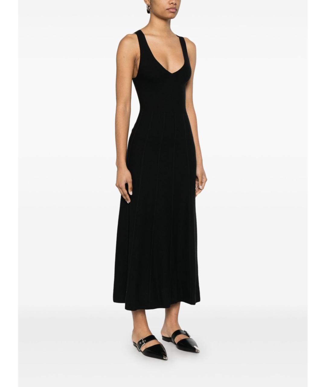 EMPORIO ARMANI Черное хлопковое коктейльное платье, фото 2