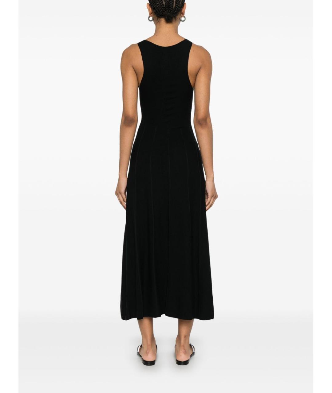 EMPORIO ARMANI Черное хлопковое коктейльное платье, фото 5