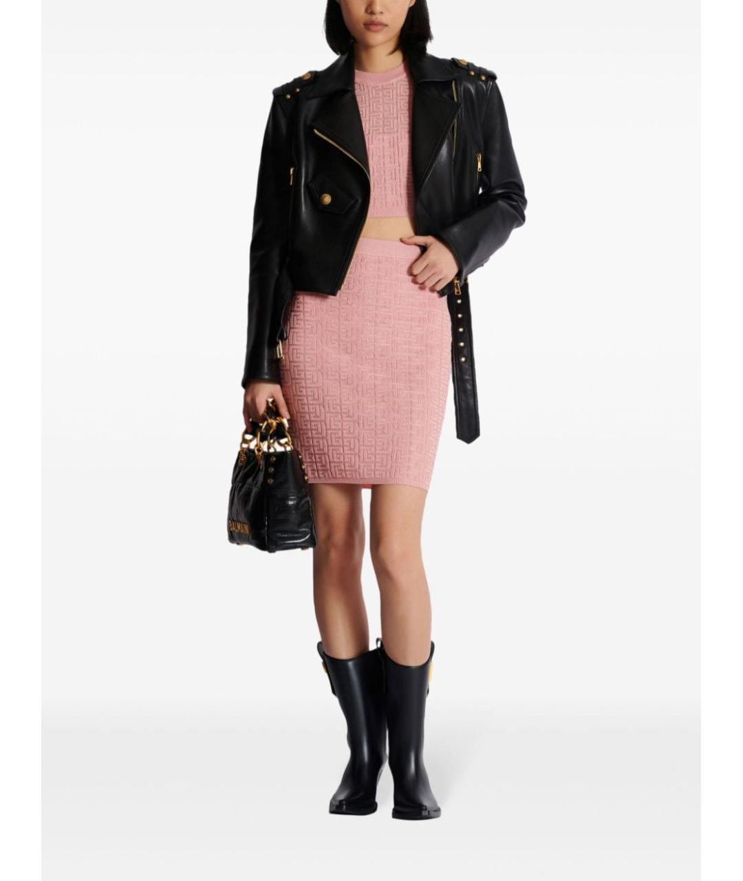 BALMAIN Розовая полиэстеровая майка, фото 6