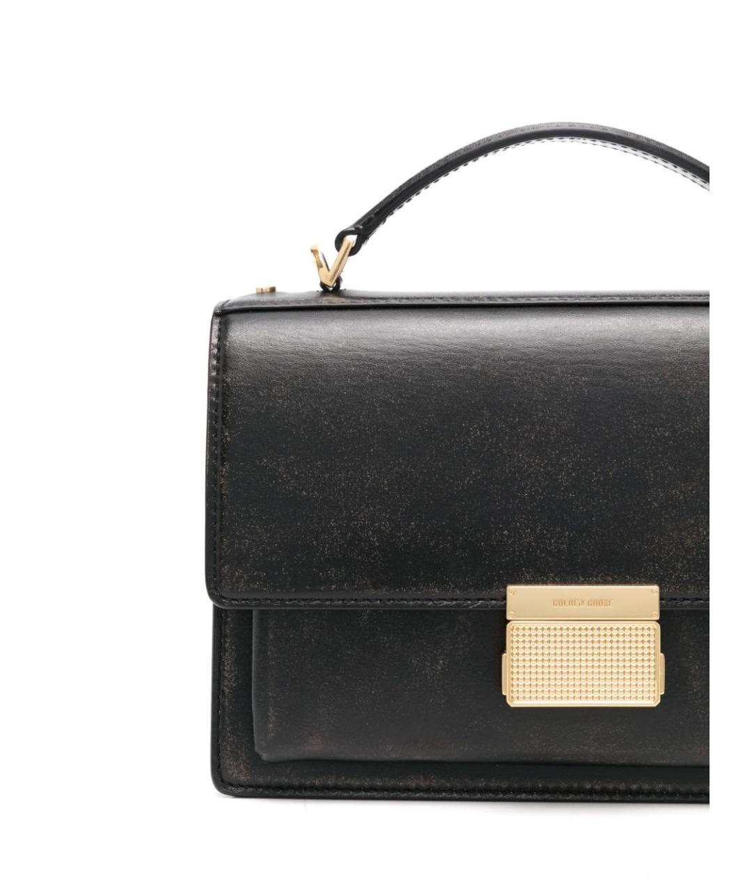 GOLDEN GOOSE DELUXE BRAND Черная кожаная сумка через плечо, фото 2