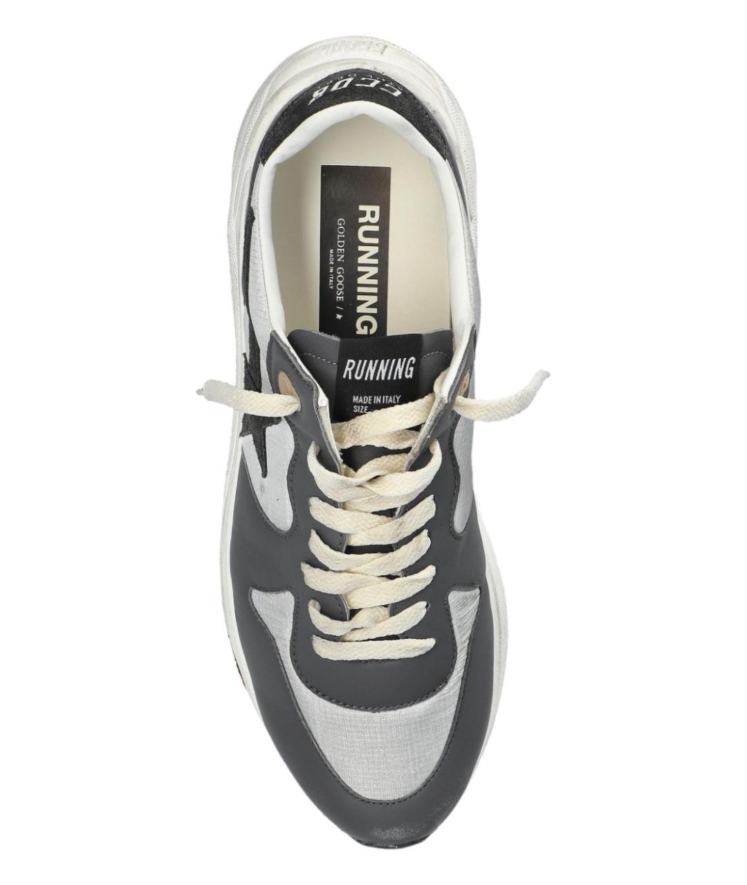 GOLDEN GOOSE DELUXE BRAND Серые синтетические низкие кроссовки / кеды, фото 2