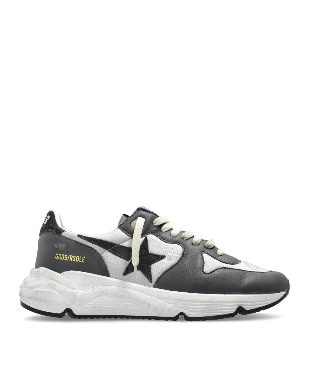 GOLDEN GOOSE DELUXE BRAND Серые синтетические низкие кроссовки / кеды, фото 1