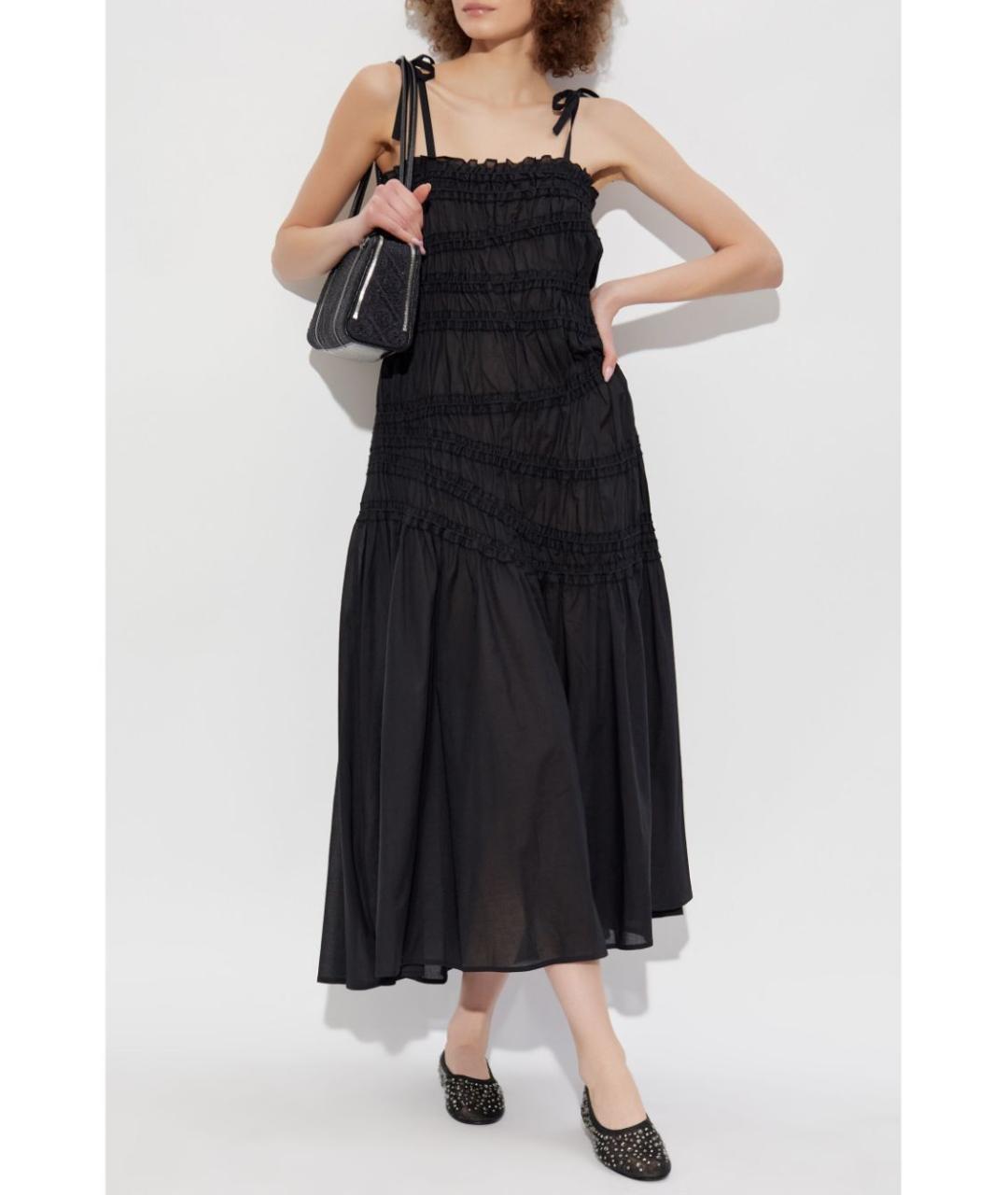 TORY BURCH Черное хлопковое платье, фото 5