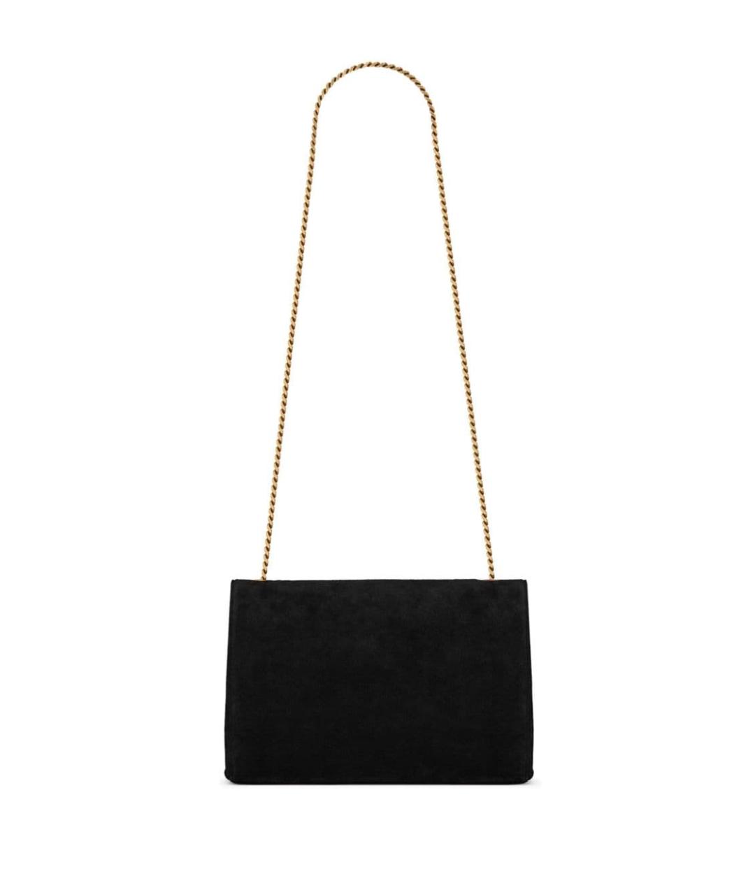 SAINT LAURENT Черная замшевая сумка через плечо, фото 5